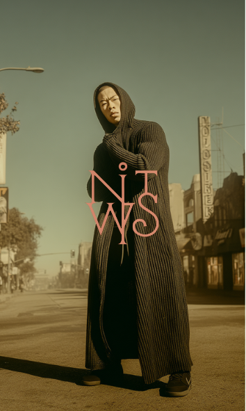 "Urban Monks: Eine Studie in Stille und Silhouette" – Digitaler Kunstdruck