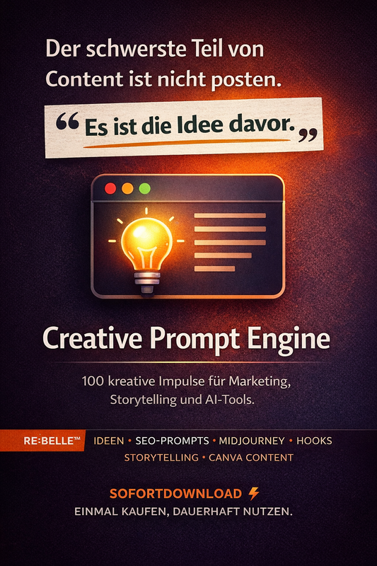 THE CREATIVE PROMPT VAULT 100 Prompts für AI, Branding & visuelle Ideen