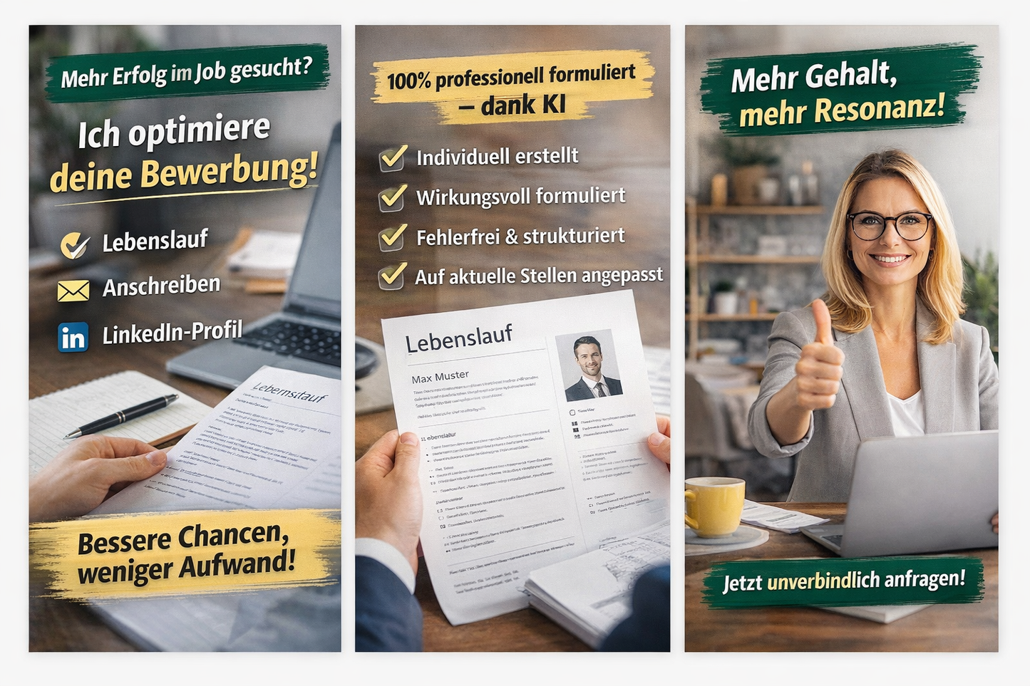KI-Bewerbungs- & LinkedIn-Optimierung – Professionelle Unterlagen mit Wirkung