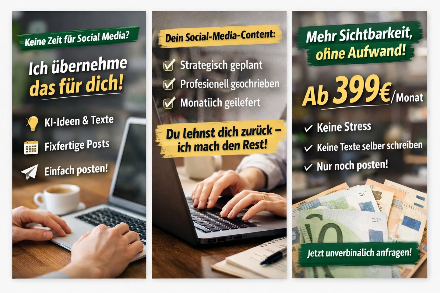 KI-Content-Service für Unternehmen – Monatliche Social-Media-Inhalte