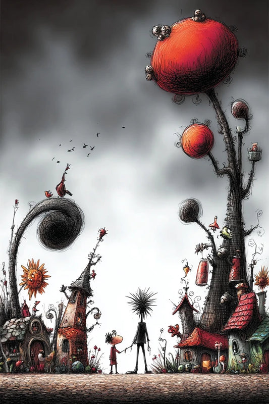 Roter Kern – Stille Explosion als Printable Poster A2 (300 DPI) Ein stiller Moment, kurz bevor etwas kippt. Dieses printable wall art hält Spannung – nicht laut, aber spürbar.