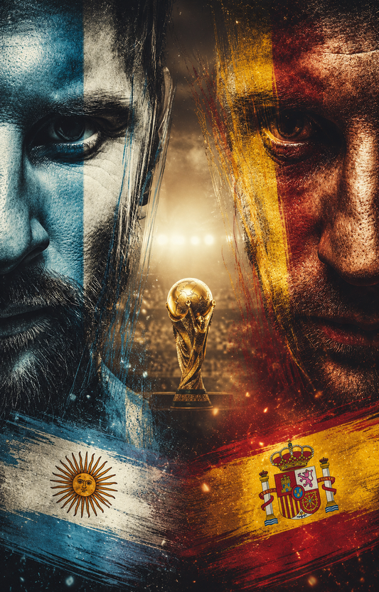 THE FINAL DIVIDE™ – Argentina vs Spain Printable Poster A2