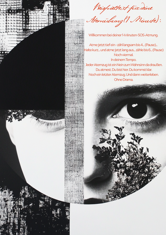 🖤 Sag. Nein. Jetzt. – Dein Anti-Stress-SOS-Toolkit (PDF zum Ausdrucken + QR-Sounds)