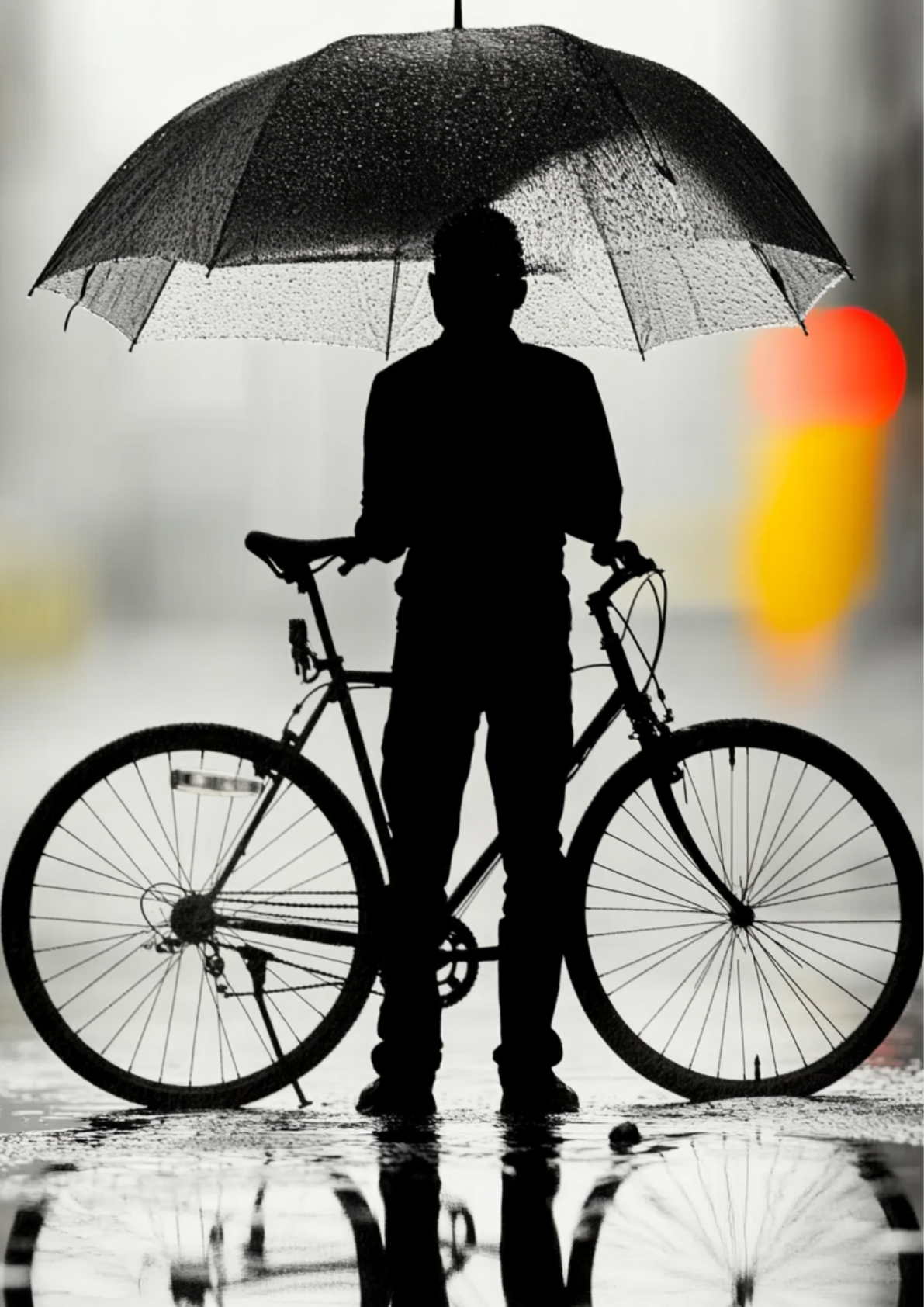 Shadow Ride No. 01 | Printable Wall Art A2 Ein Fahrrad. Ein Schatten. Ein stiller Moment zwischen Bewegung und Erinnerung. Diese digitale Wandkunst wirkt wie eine Szene, die man nicht erklärt – sondern spürt.