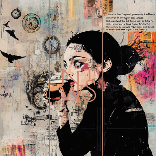"Gothic Mornings: The Raven & The Coffee"