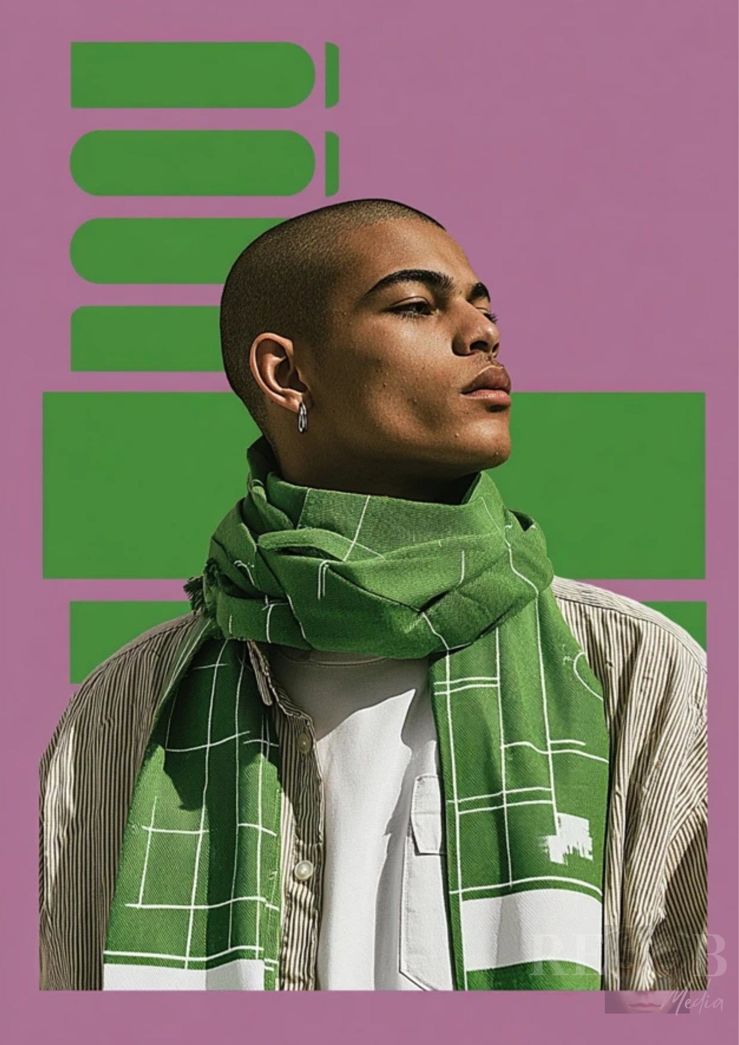 NEON INSTINCT Brutalist Nature & Graphic Silence Diese Serie wirkt wie Architektur für Gedanken. Zwischen Neon-Grün, staubigem Rosé und roher Struktur entsteht kein Dekor — sondern Spannung.