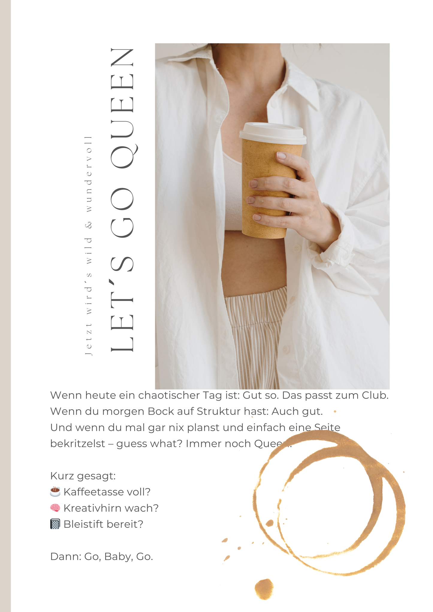 Kaffee. Chaos. Klarheit. – Dein Workbook für unperfekte Planung mit Persönlichkeit