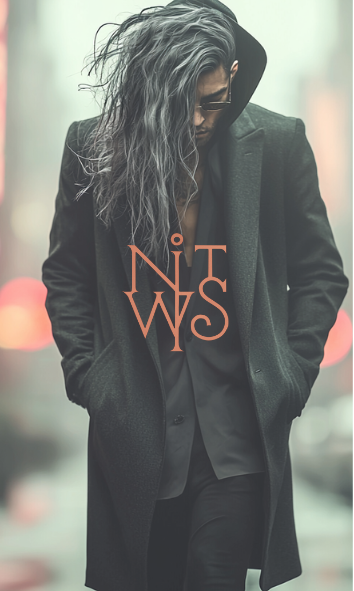 "Der Fremde in der Stadt: Eine Neo-Noir-Fantasie" – Digitaler Kunstdruck