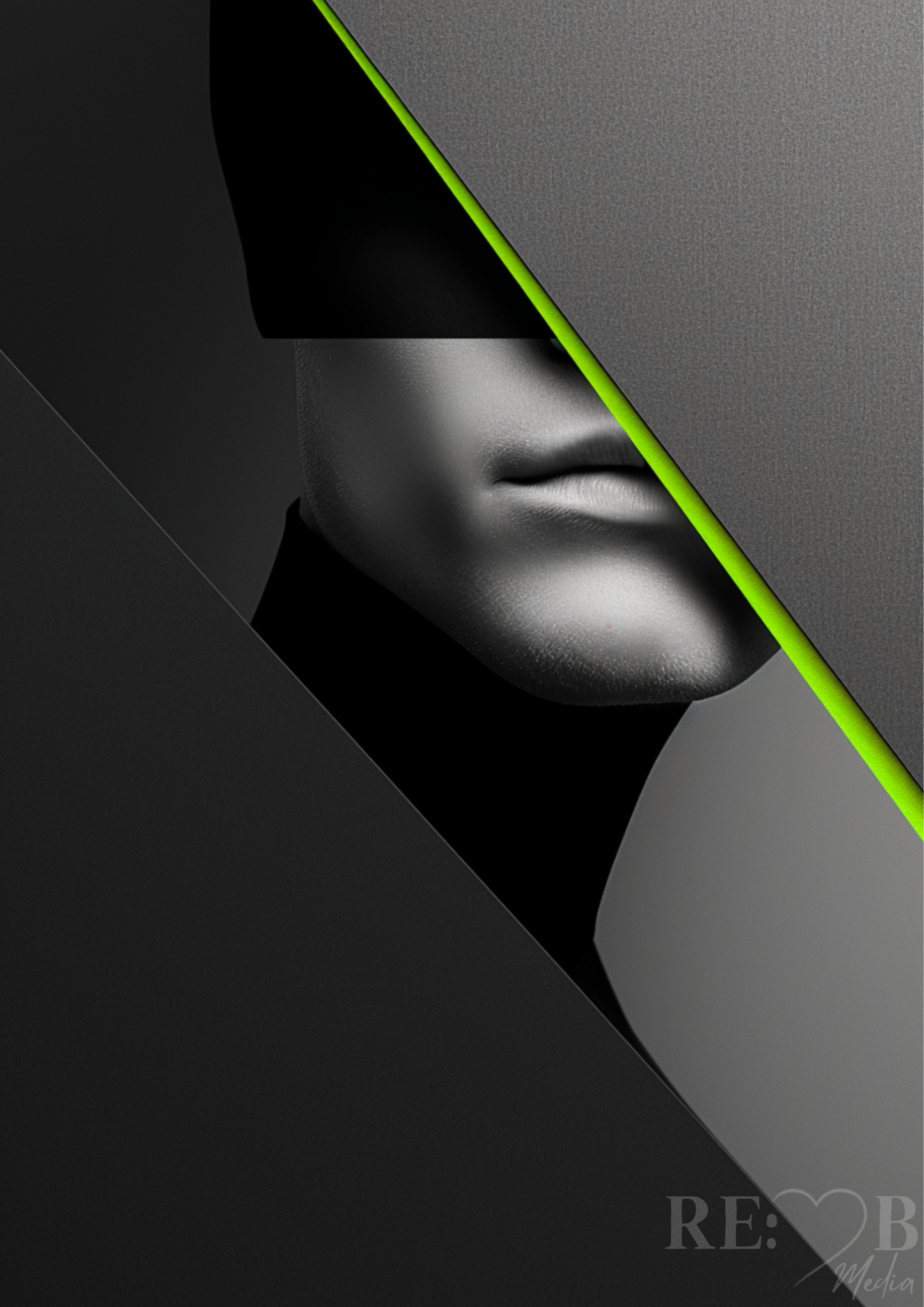 LIME NOISE – Futuristic Printable Wall Art Set bringt Neon-Grün, Schatten und grafische Präzision in einen Raum, der Haltung zeigen will. Futuristische Printable Wall Art für Menschen, die Reduktion nicht als Verzicht verstehen, sondern als Entscheidung.