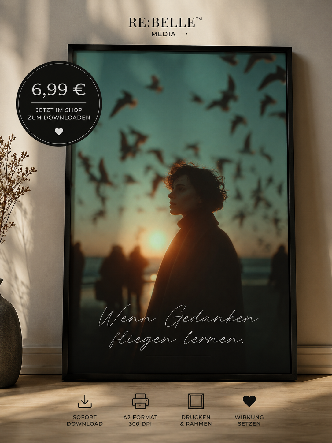 Wenn Gedanken fliegen lernen | A2 Poster