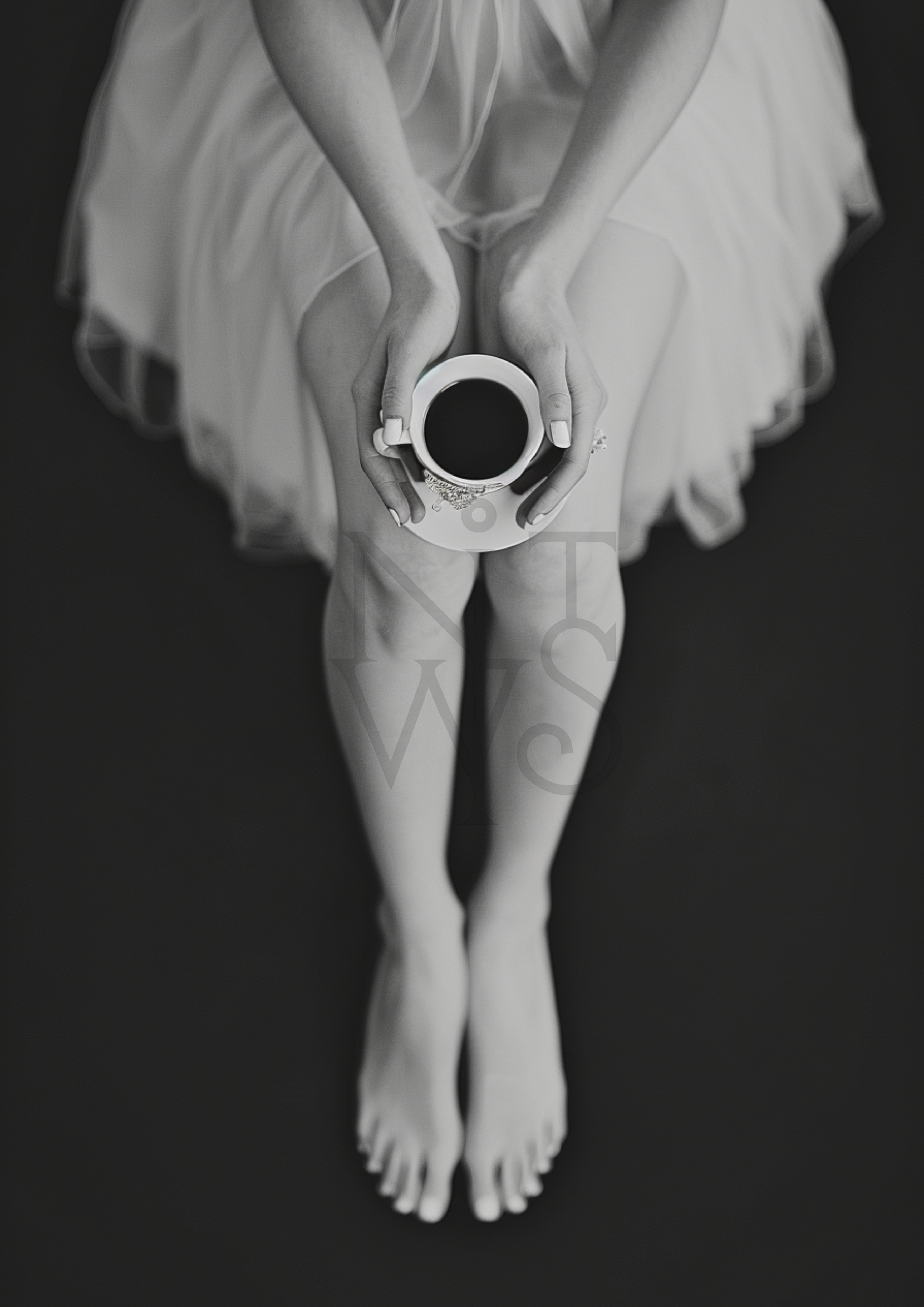 🖤 RE:BELLE™ Fine Art Print – Coffee & Tulle