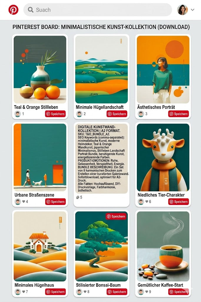 Die "Teal & Orange" Minimalismus-Kollektion