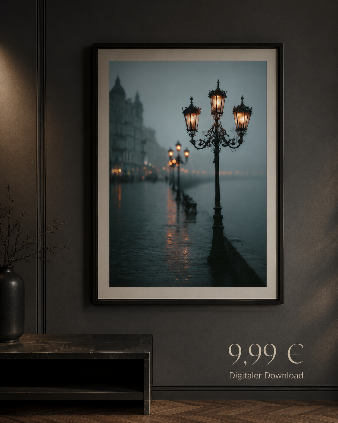 Nebellicht am Wasser | A2 Poster Download