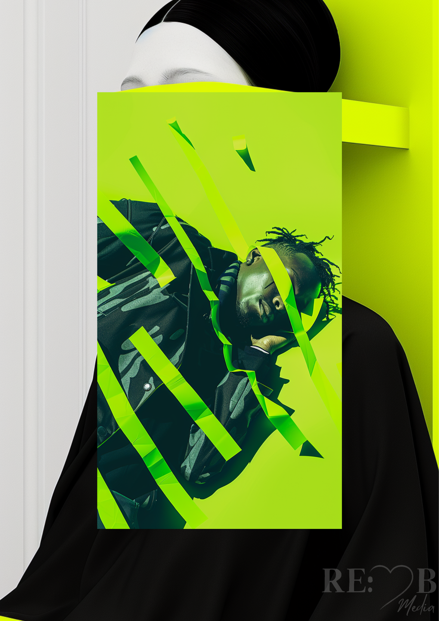 LIME NOISE – Futuristic Printable Wall Art Set bringt Neon-Grün, Schatten und grafische Präzision in einen Raum, der Haltung zeigen will. Futuristische Printable Wall Art für Menschen, die Reduktion nicht als Verzicht verstehen, sondern als Entscheidung.