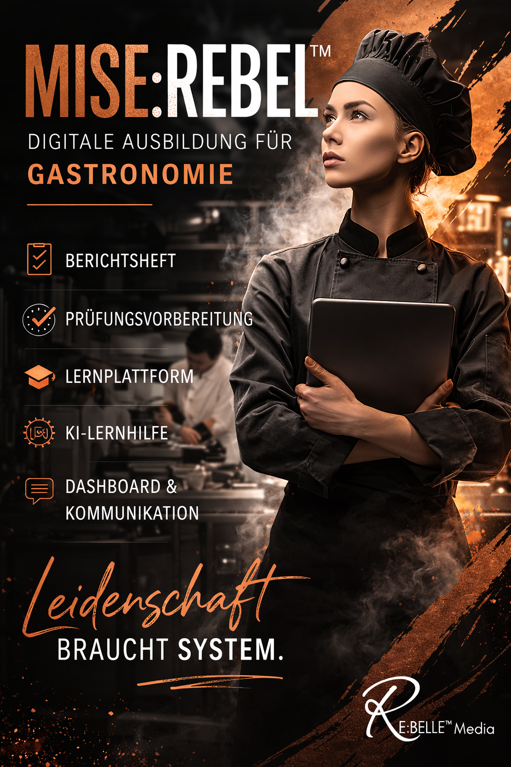 Mise:Rebel™ – Dein digitales Berichtsheft & Prüfungssystem    Du schiebst dein Berichtsheft. Die Prüfung kommt näher.  Mise:Rebel™ bringt Struktur rein – sofort, digital, überall.