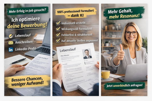 KI-Bewerbungs- & LinkedIn-Optimierung – Professionelle Unterlagen mit Wirkung