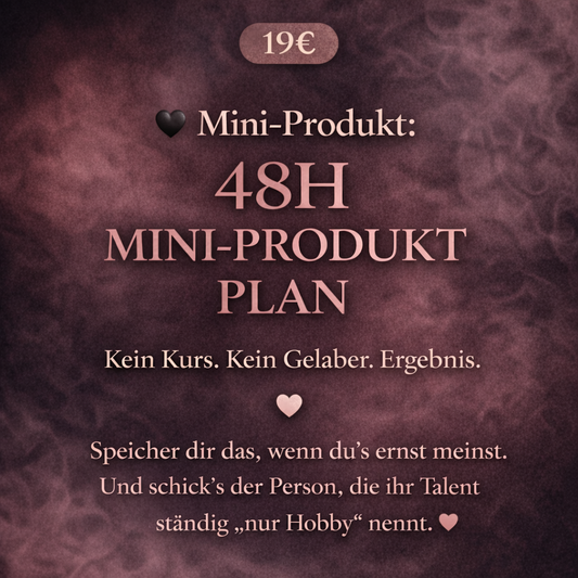 HOBBY → GELD: Full-PRODUKT PLAN