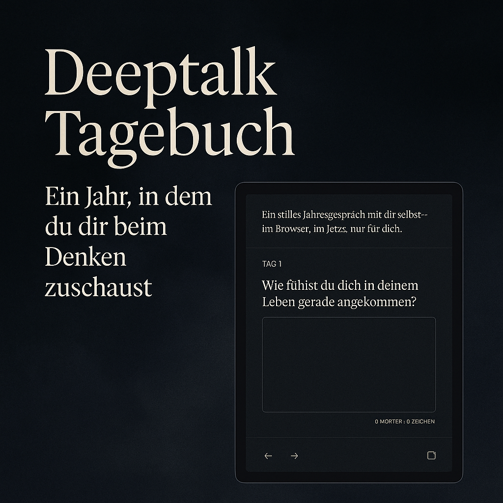 Deeptalk Tagebuch – Ein Jahr, in dem du dir beim Denken zuschaust