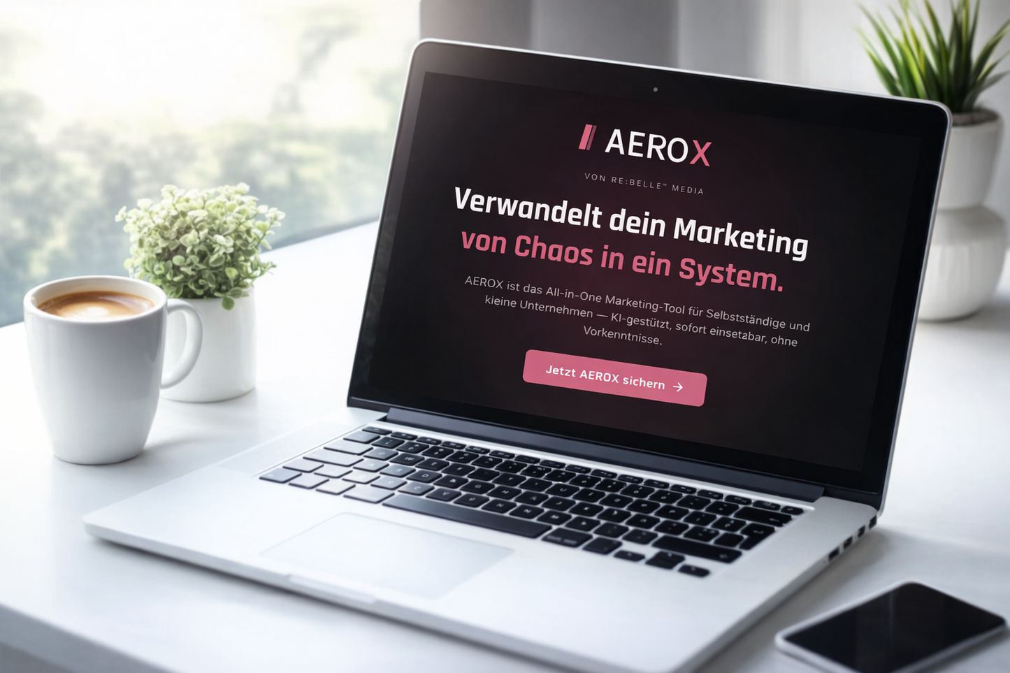 Aerox verwandelt dein Marketing von Chaos in ein System.