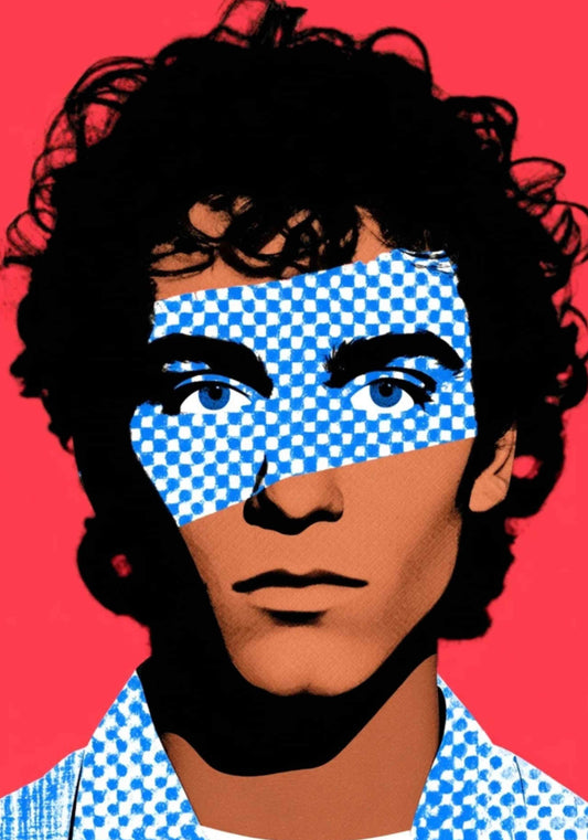 POP NOISE – Cyan Red Halftone Poster Bundle | A2 Digitale Wandkunst Set (8 Motive)