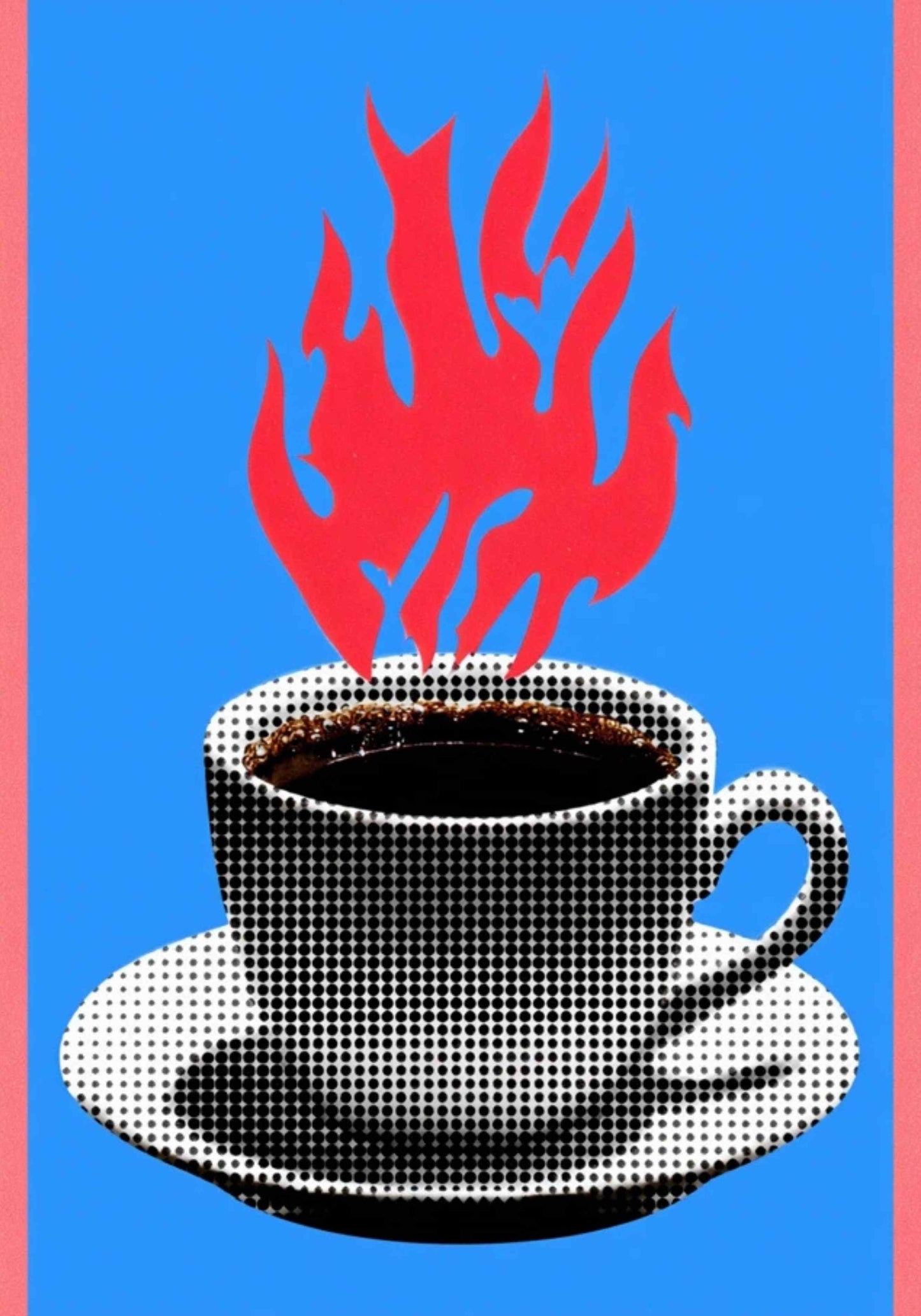 POP NOISE – Cyan Red Halftone Poster Bundle | A2 Digitale Wandkunst Set (8 Motive)