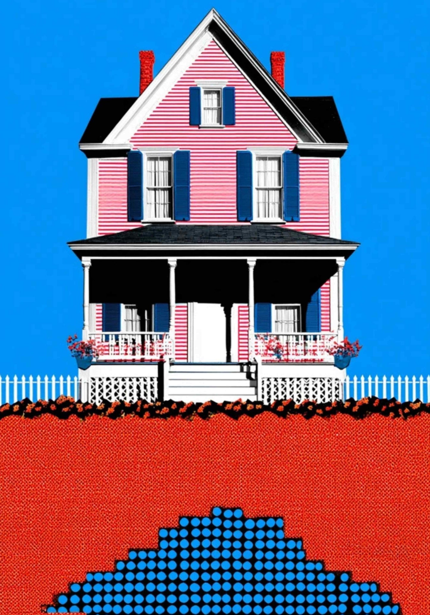 POP NOISE – Cyan Red Halftone Poster Bundle | A2 Digitale Wandkunst Set (8 Motive)
