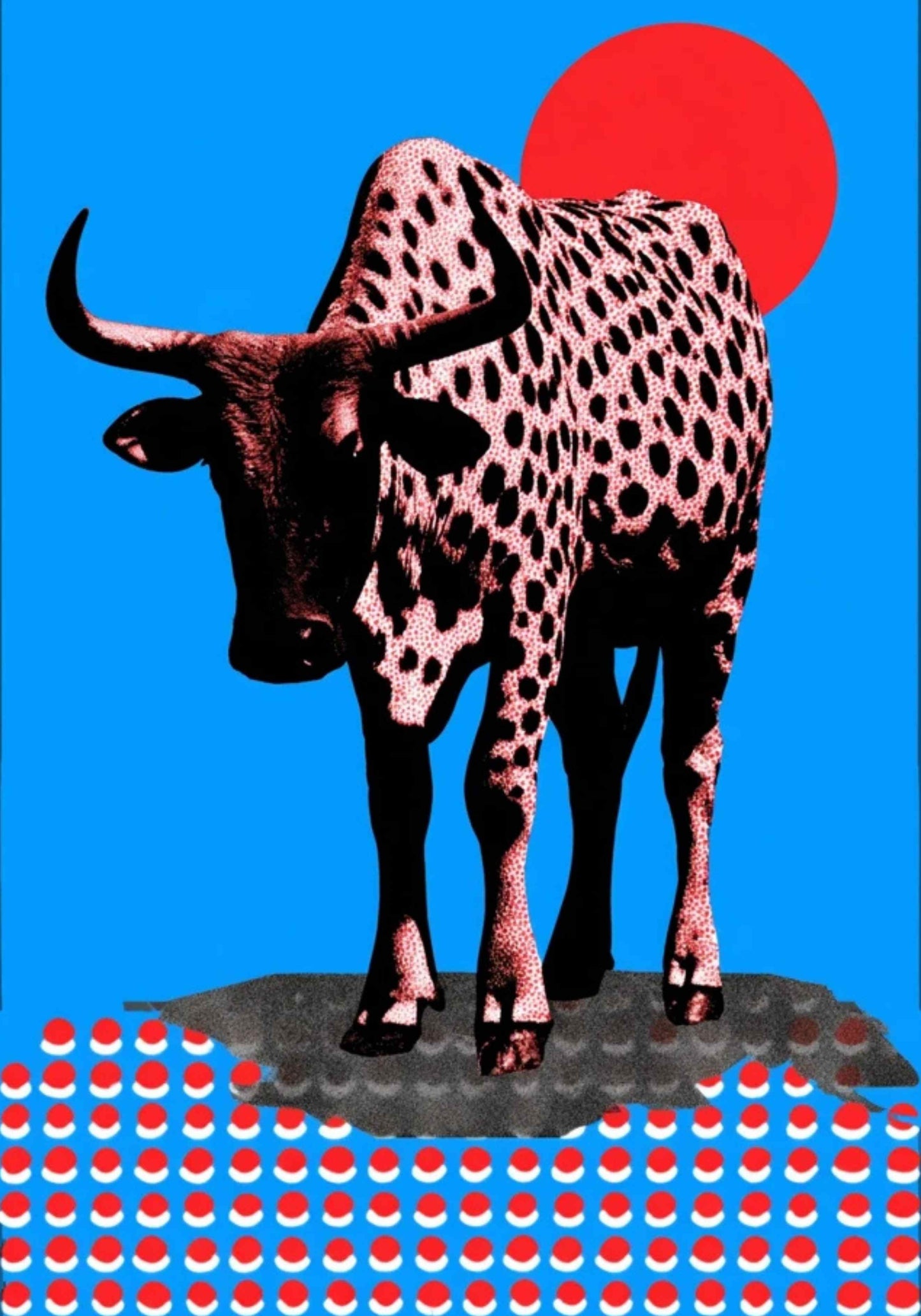 POP NOISE – Cyan Red Halftone Poster Bundle | A2 Digitale Wandkunst Set (8 Motive)