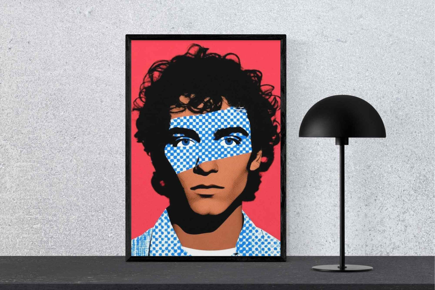 POP NOISE – Cyan Red Halftone Poster Bundle | A2 Digitale Wandkunst Set (8 Motive)