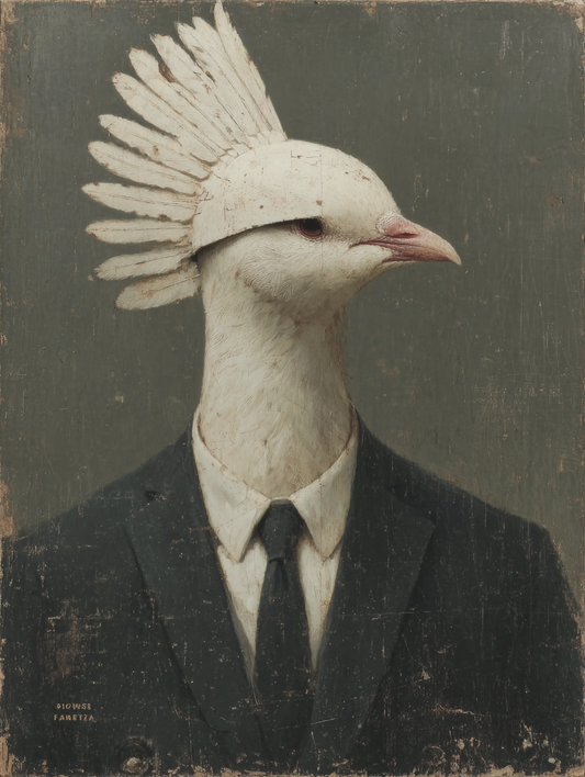 Der Vogel im Anzug – A2 Poster Download