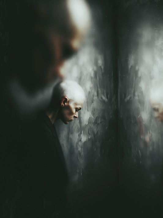 The Quiet Wall – Dark Editorial Digital Poster