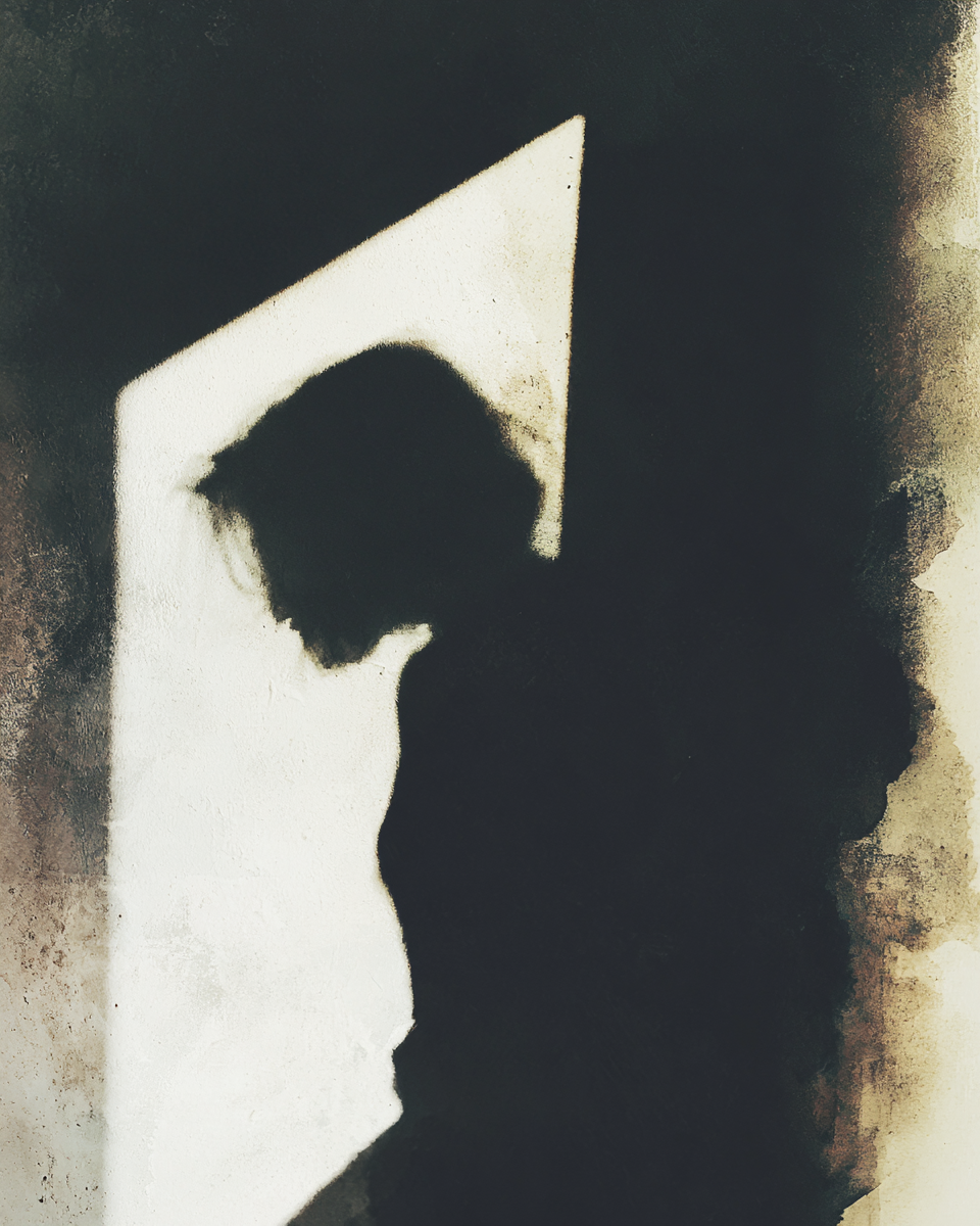 Silent Presence – Schattenstudie zwischen Licht und Identität | A2 Printable Poster                      Du siehst keine Details. Und genau deshalb fühlst du alles. Ein Moment zwischen Licht und Körper – roh, leise, ehrlich.