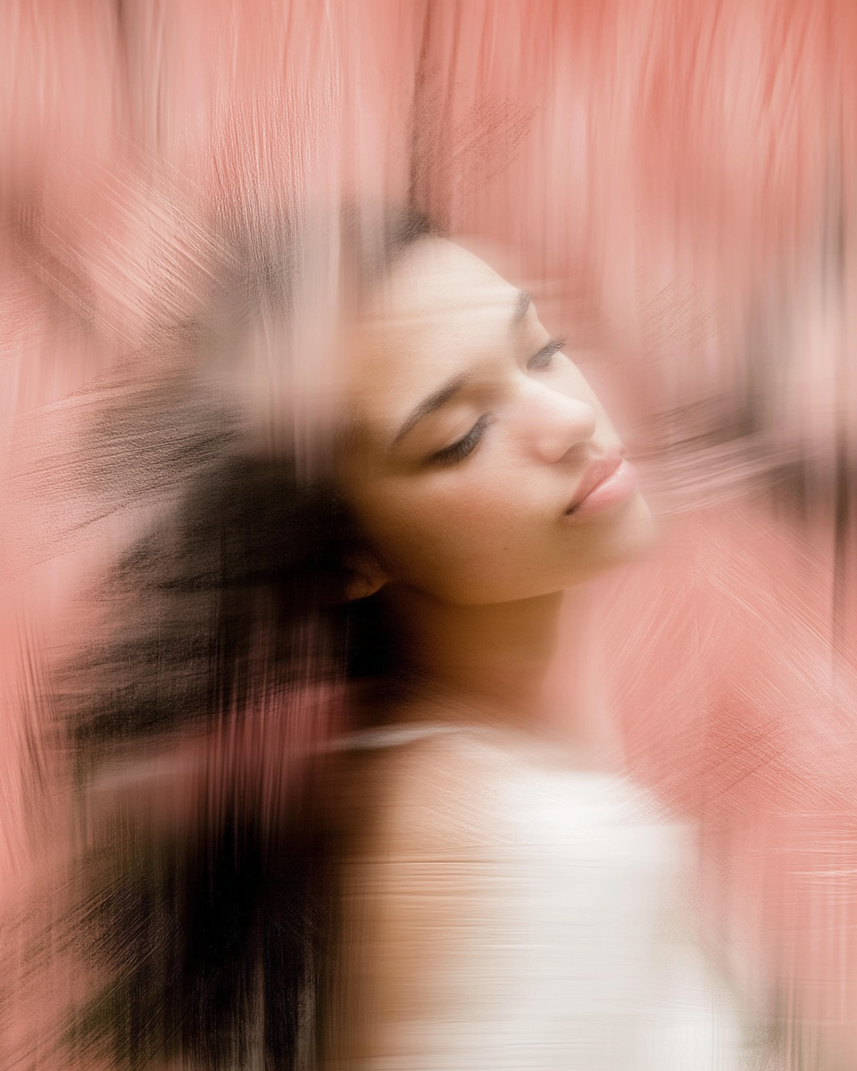 Blush Silence – Zarte Bewegung im Rosé | A2 Printable Poster Download Ein Moment zwischen Bewegung und Stille. Weich. Fließend. Fast nicht greifbar – und genau deshalb so stark. Dieses Poster bringt Ruhe, ohne leise zu sein.