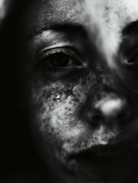 THE SILENT WITNESS™ – Schwarz-Weiß Portrait als digitale Wandkunst A2