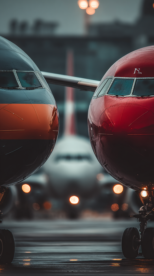 RUNWAY DIALOGUES™ – 4er Aviation Poster Bundle | Digitale Wandkunst A2