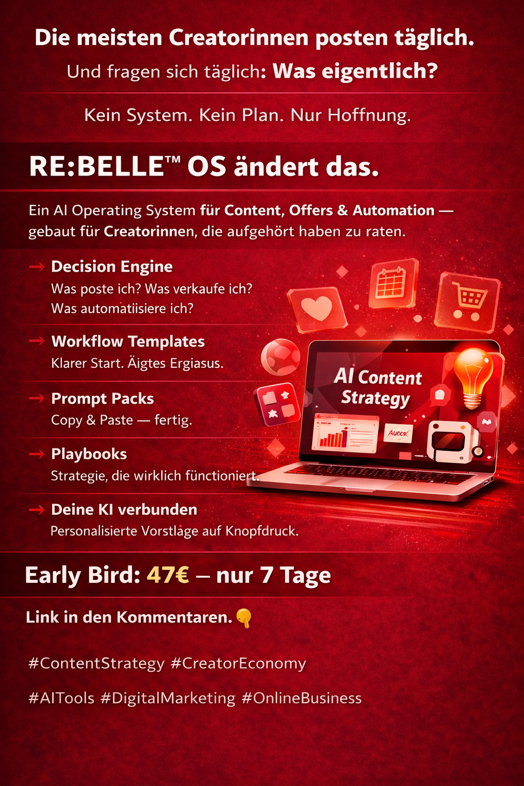 RE:BELLE™ OS — Das AI Operating System für Creatorinnen Early Bird: 47€