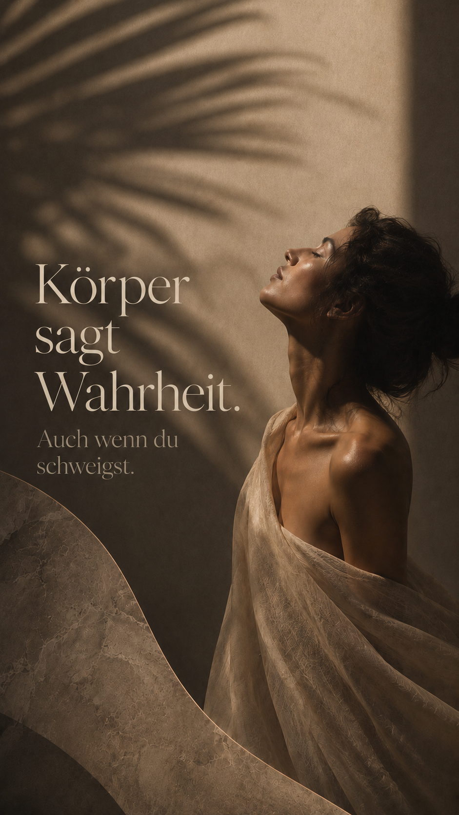 Körper sagt Wahrheit – A2 Printable Wall Art mit Licht, Schatten & stiller Präsenz