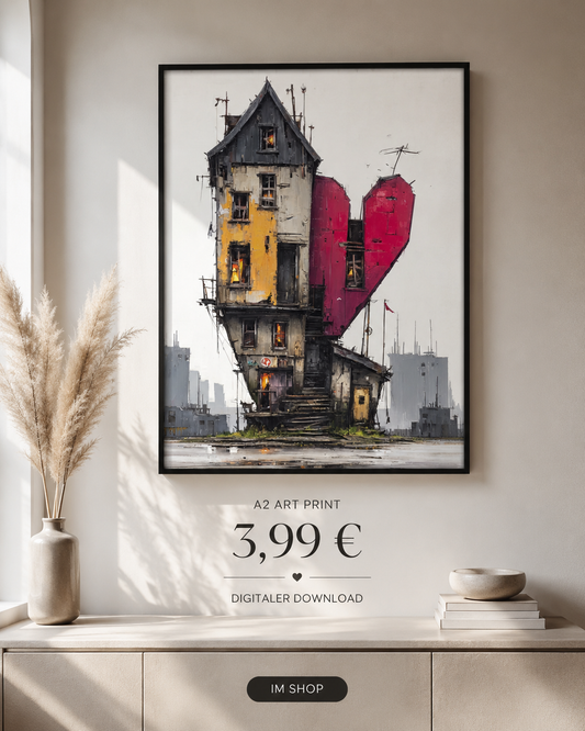 Heart Shelter – Digitale Wandkunst Download