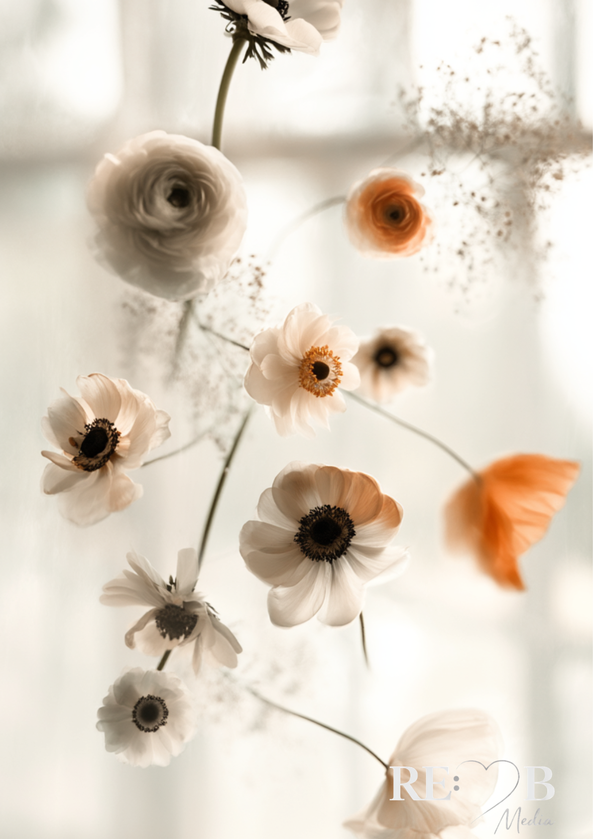 Bundle Dreamy Florals No. 1-19 – Digitaler Fine Art Download A2 | RE:BELLE™   aufeinander abgestimmte Blumen-Prints als Sofort-Download. A2, 300 dpi, druckfertig. Deine Wände als kuratierte Galerie. RE:BELLE™