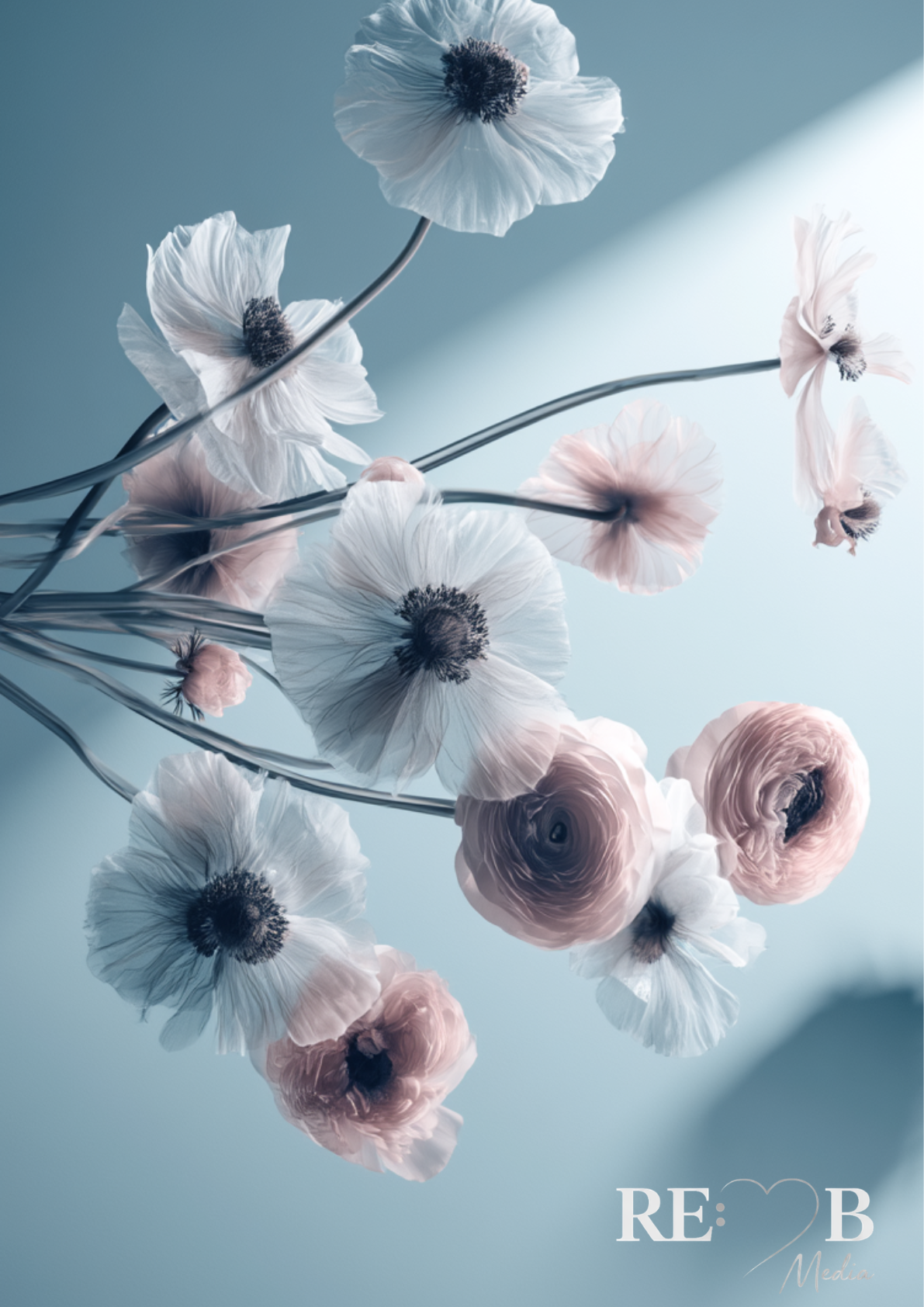 Bundle Dreamy Florals No. 1-19 – Digitaler Fine Art Download A2 | RE:BELLE™   aufeinander abgestimmte Blumen-Prints als Sofort-Download. A2, 300 dpi, druckfertig. Deine Wände als kuratierte Galerie. RE:BELLE™