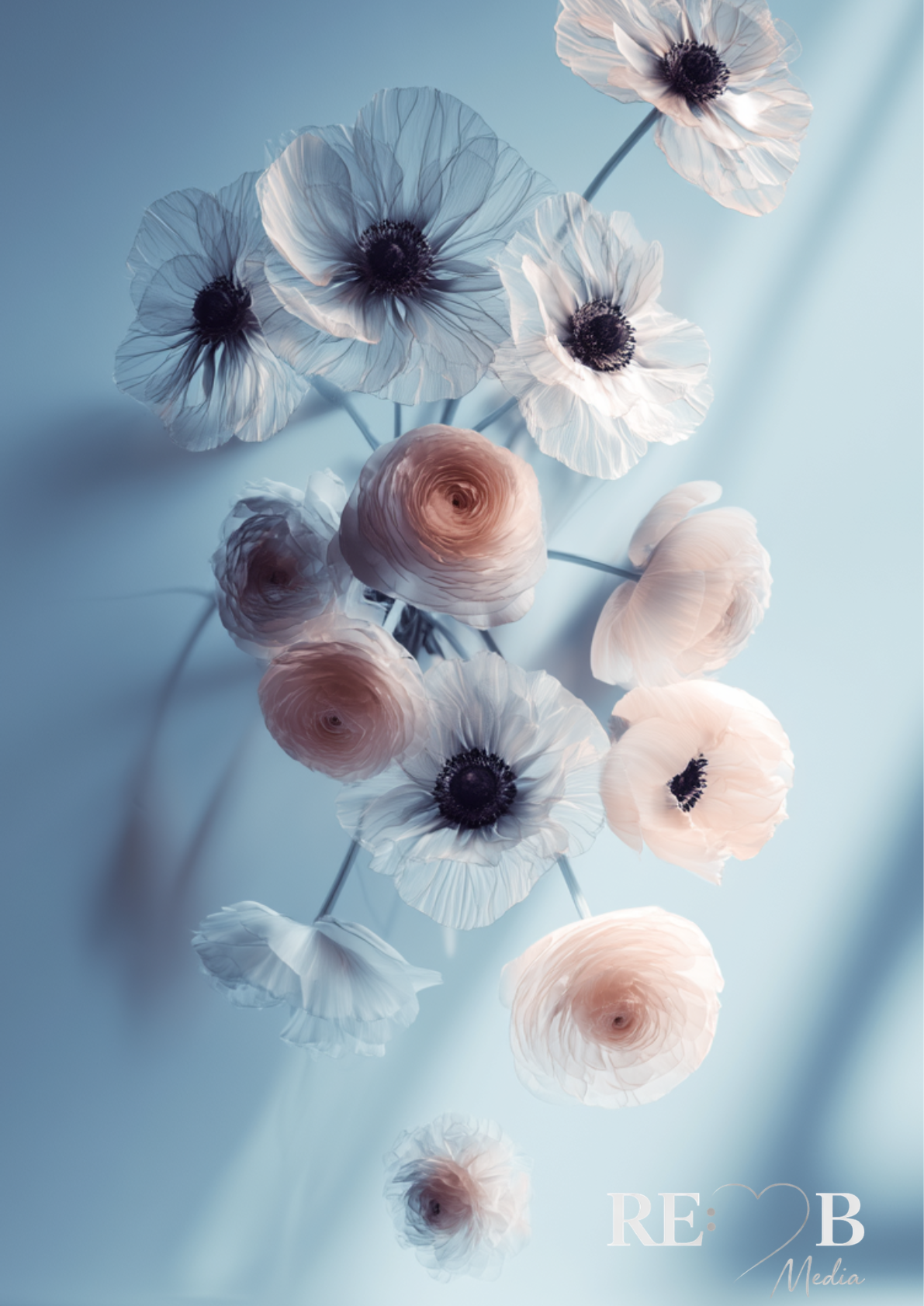 Bundle Dreamy Florals No. 1-19 – Digitaler Fine Art Download A2 | RE:BELLE™   aufeinander abgestimmte Blumen-Prints als Sofort-Download. A2, 300 dpi, druckfertig. Deine Wände als kuratierte Galerie. RE:BELLE™