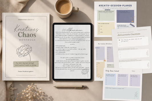 Kreatives Chaos Workbook – Klarheit im Kopf ohne Plan | Printable PDF Instant Download Du musst dich nicht sortieren, um anzufangen. Dieses Workbook gibt deinem Chaos Raum – und plötzlich wird es klar. Ein printable PDF, das nicht ordnet, sondern öffnet.