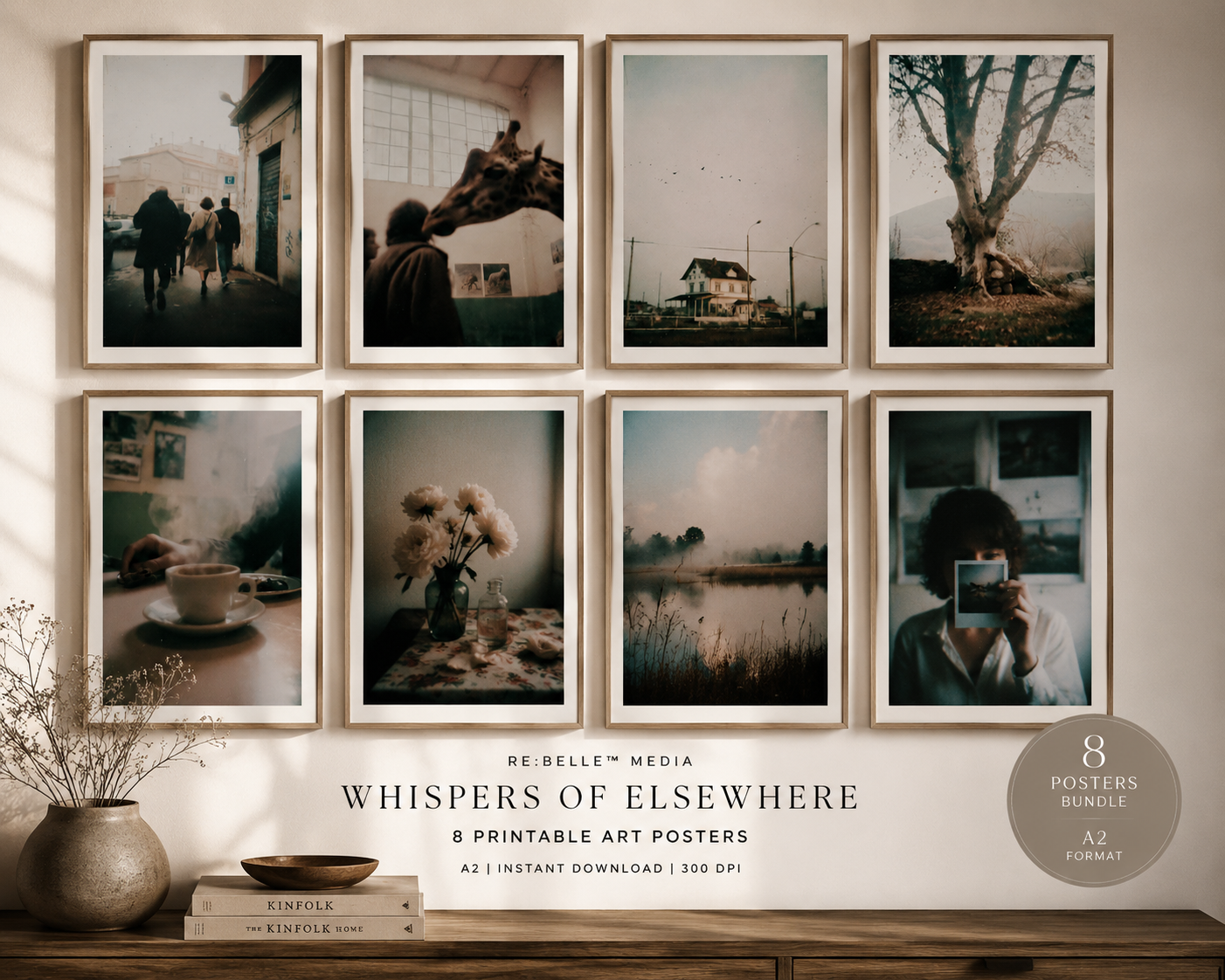 Whispers of Elsewhere – Vintage Photo Poster Bundle Manche Bilder sprechen nicht laut. Sie bleiben einfach. Acht analoge Fotografien zwischen Erinnerung, Stille und Licht – als digitale Poster zum sofortigen Download.