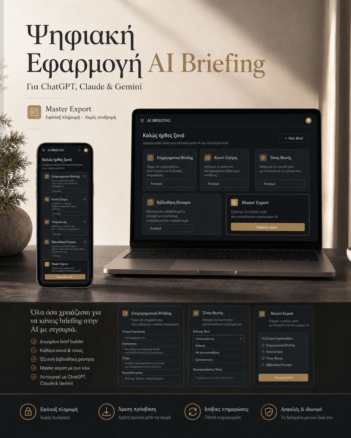 Πακέτο AI Briefing – Η εφαρμογή που μαθαίνει στην AI την επιχείρησή σου
