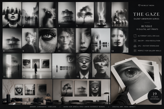 THE GAZE – Silent Observer Series | Digitale Wandkunst A2 als Printable Poster