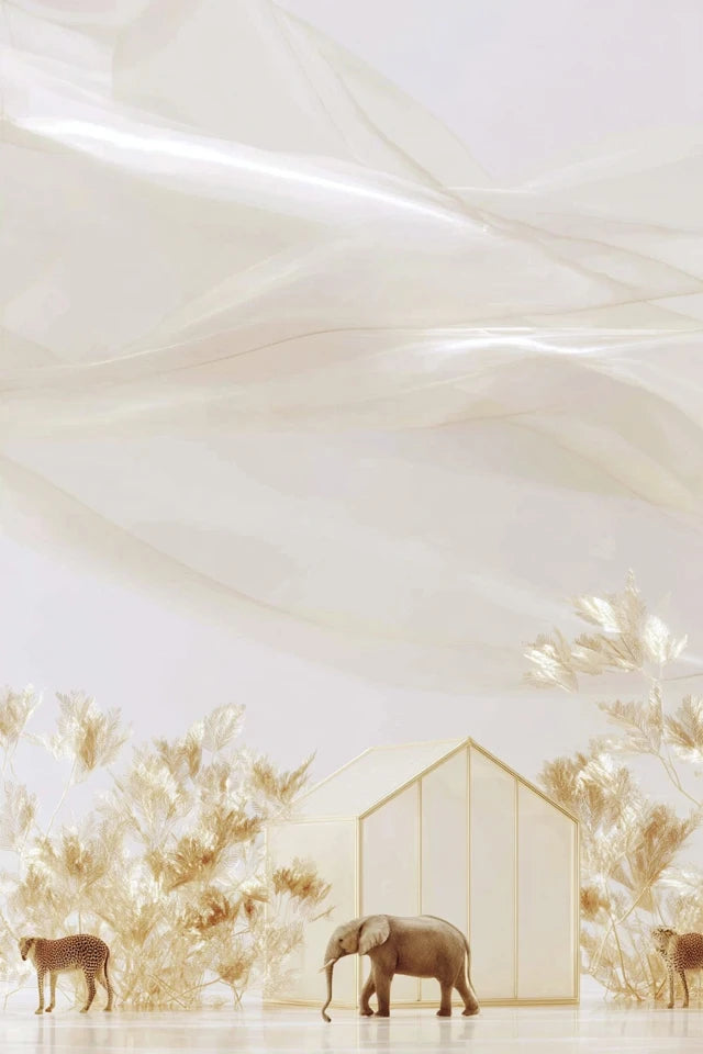 Goldene Stille – Minimalistische Ruhe als Printable Wall Art (A2 Download)   Nicht laut. Nicht viel. Nur genau das, was bleibt, wenn alles andere wegfällt.  Eine Serie aus Licht, Gold und Reduktion. Für Räume, die nicht erklären müssen.