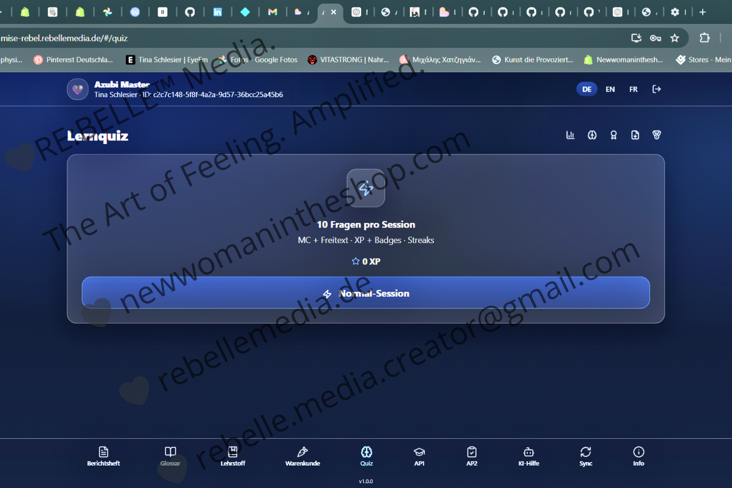 MiseRebel · Azubi Master – Offline-Paket Berichtsheft + AP1/AP2 Training + Ausbilder-Dashboard
