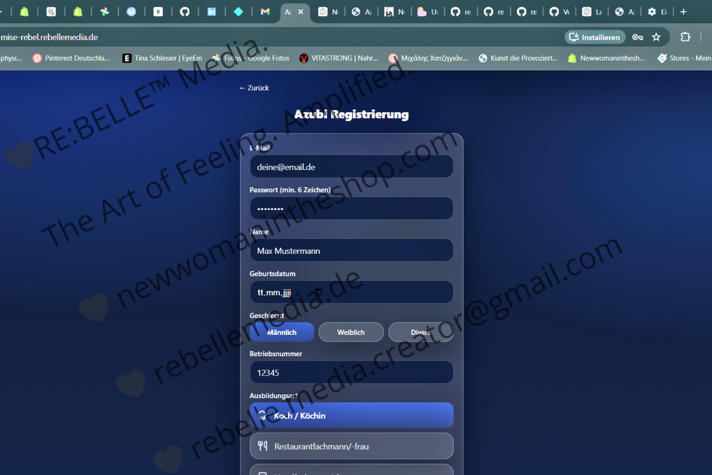 MiseRebel · Azubi Master – Offline-Paket Berichtsheft + AP1/AP2 Training + Ausbilder-Dashboard