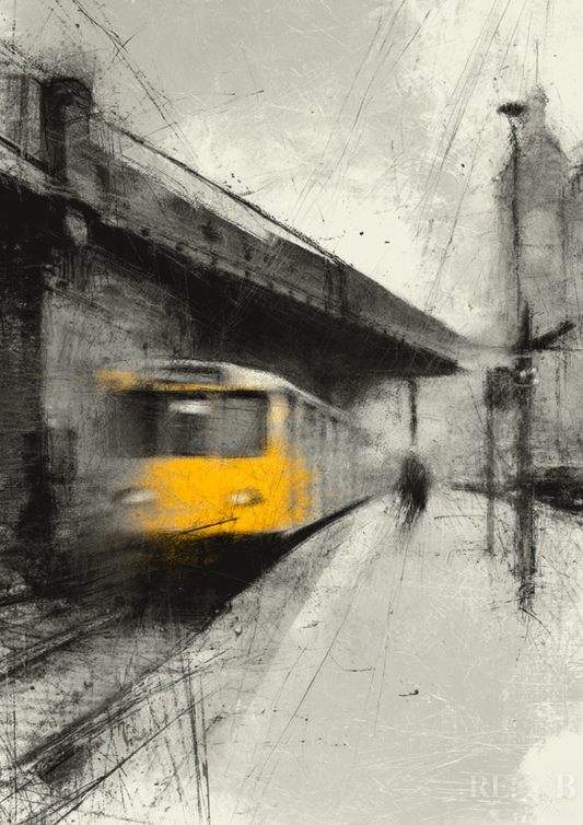 PARALLELE LINIEN – Urban Motion Kunst Bundle | 4 abstrakte Stadtposter A2 Download Stadt. Bewegung. Distanz. Vier Motive, die nicht laut sind – aber bleiben. Für Räume, die mehr fühlen sollen als zeigen.