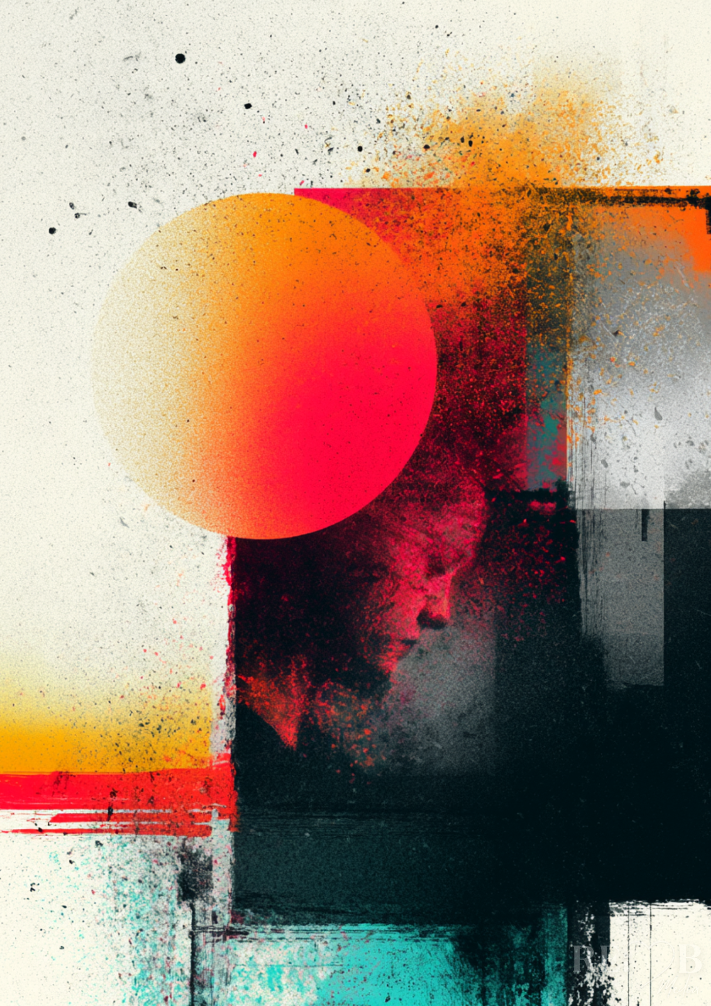 RE:BELLE™ Fragmented Identity – Moderne Portrait Kunst in Rot & Schwarz (A2 Download) Vier Motive. Ein Zustand. Zwischen Kontrolle und Auflösung – genau dort wirkt dieses Set. Für Räume, die nicht dekorieren wollen, sondern etwas sagen.