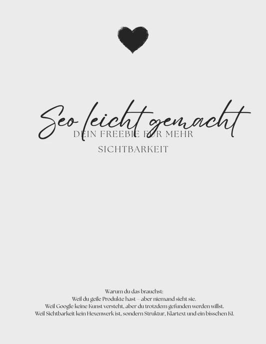 SEO leicht gemacht – Dein Workbook für kreative Sichtbarkeit